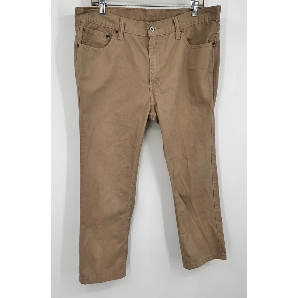 Levis 511 Slim Fit Khaki Pants Mens 38x30 Tan Cotton Chino Trousers 540196‎